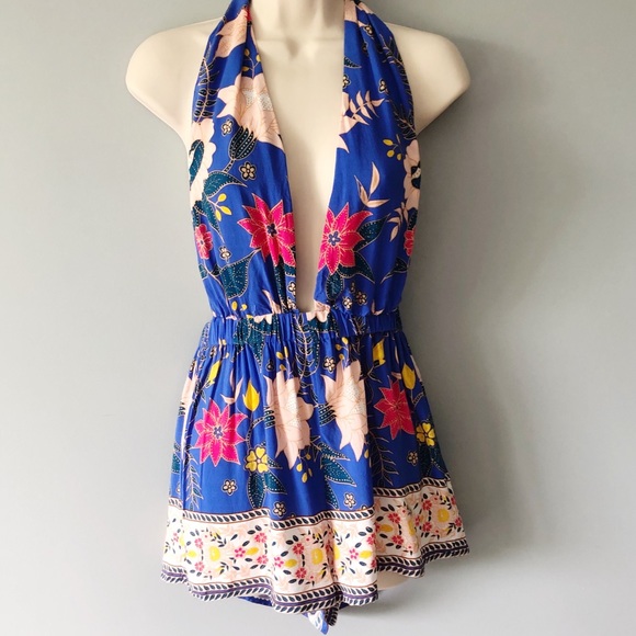 Forever 21 Pants - 5/25 Forever 21 Blue Floral Romper